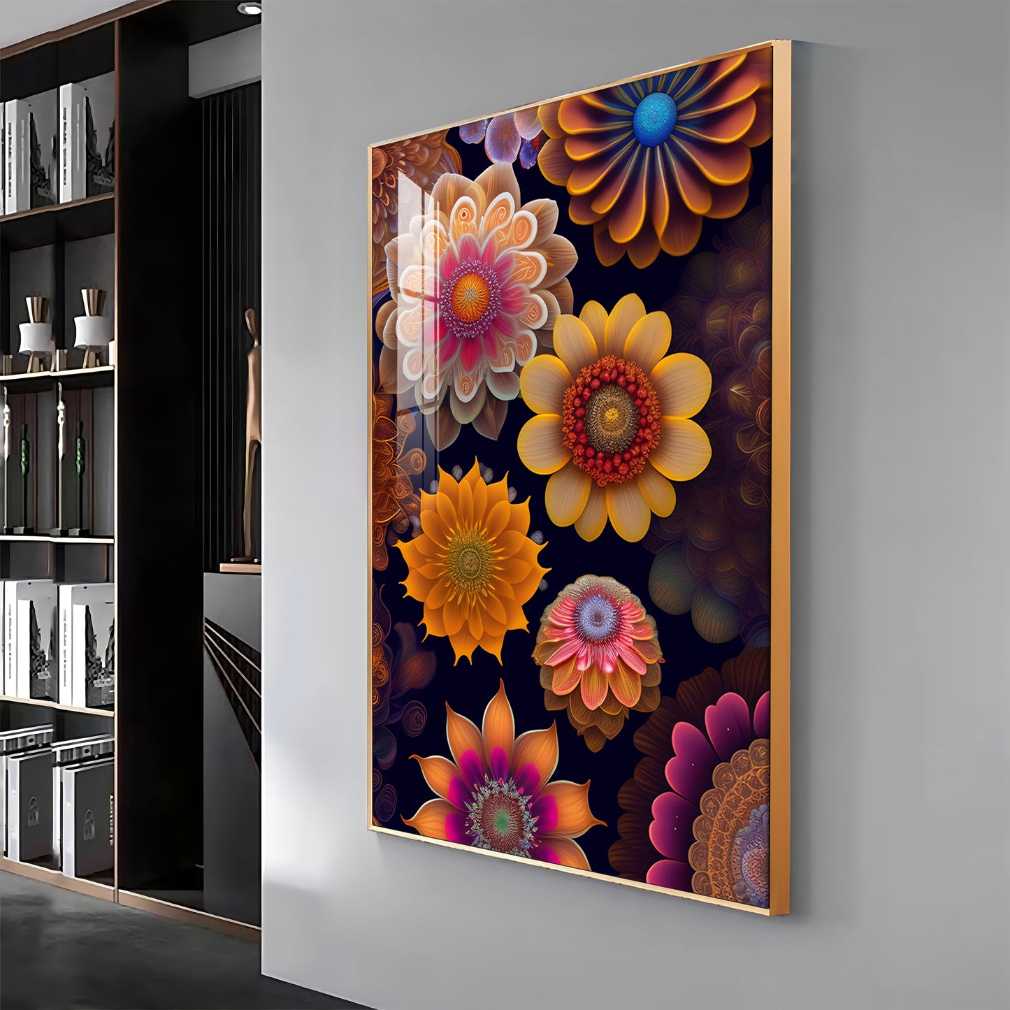 Garden of Dreams Glass Finish Vertical Wall Art