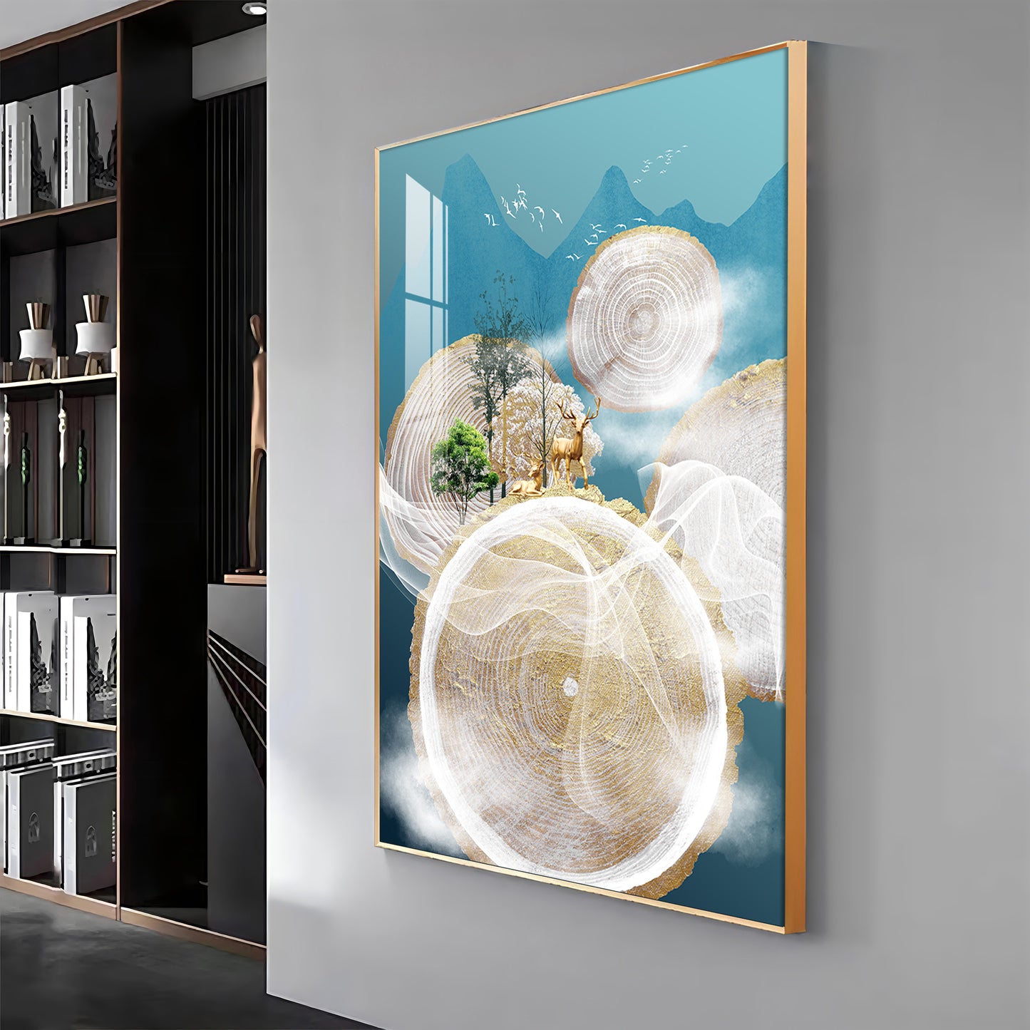 Ethereal Landscapes Glass Finish Vertical Wall Art