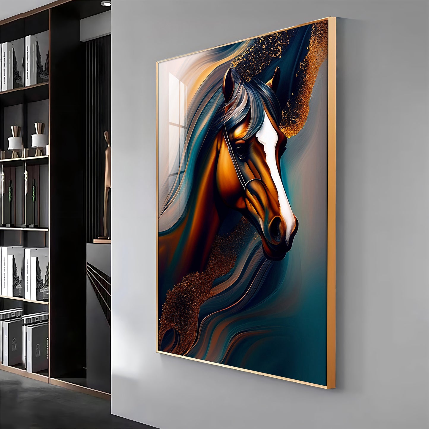 Whispers of the Wild Horse Glass Finish Wall Art