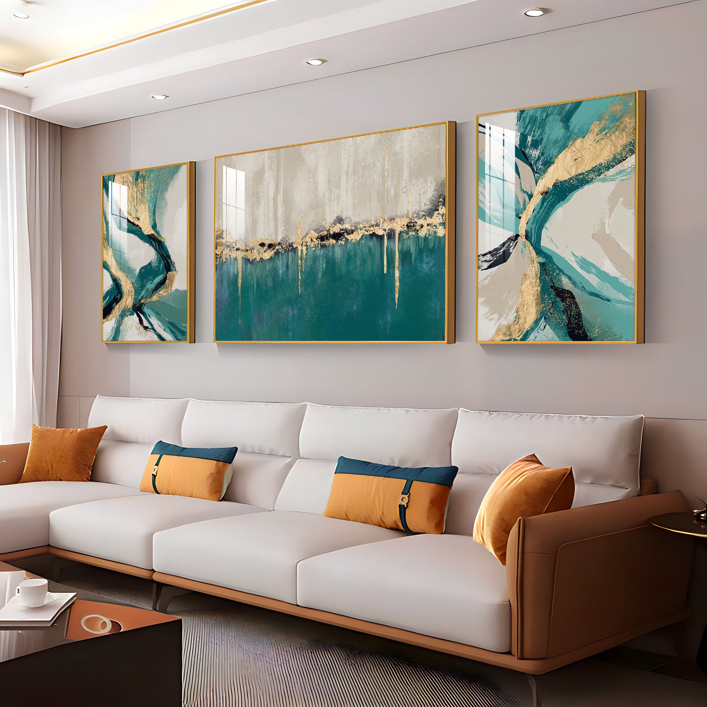 Muse of Colors Glass Finish Wall Art (Set Of 3)