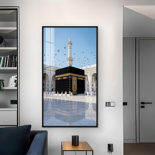 Mecca Glass Finish Vertical Wall Art