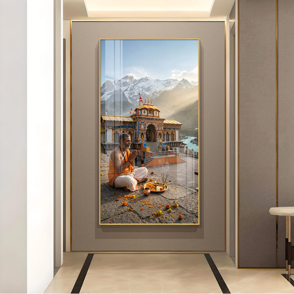 Jai Badrinath Glass Finish Vertical Wall Art
