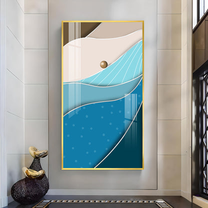 WaveStone Harmony Glass Finish Vertical Wall Art