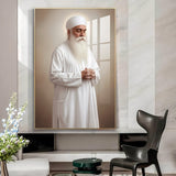 Bhai Chamanjeet Singh Ji Lal Glass Finish Vertical Wall Art