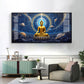 Celestrial Buddha Glass Finish Horizontal Wall Art