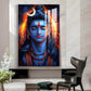 Prabhu Mahadev Ji Glass Finish Vertical Wall Art
