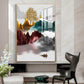 Mountain Serenity Glass Finish Vertical Wall Art