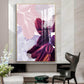 Leafy Corridor Glass Finish Vertical Wall Art