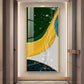 Chic Abstraction Glass Finish Vertical Wall Art