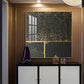 Black and Gold Reverie Glass Finish Square Wall Art