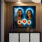 Jesus Spiritual Glass Finish Square Wall Art