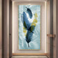 Celestial Plume Glass Finish Vertical Wall Art