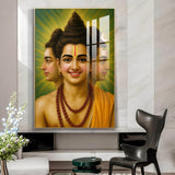 Sri Dattatreya Swami Glass Finish Vertical Wall Art