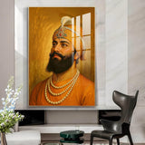Dhan Dhan Kalgidhar Guru Gobind Singh Ji Glass Finish Vertical Wall Art