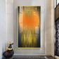 Birds Over the Canopy Glass Finish Vertical Wall Art