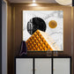 Luxe Sphere Glass Finish Square Wall Art