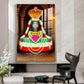 Shiva Lingam Glass Finish Vertical Wall Art