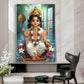 Hindu Lord Kartikeya Ji Glass Finish Vertical Wall Art