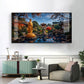 Buddha Statue In Historic Glass Finish Horizontal Wall Art