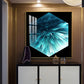 Oceanic Abstraction Glass Finish Square Wall Art