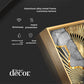 Golden Elegance Wall Decor Glass Finish Vertical Wall Art