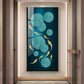 Azure Elegance Glass Finish Vertical Wall Art