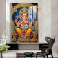Divine Lord Ganesh Ji Glass Finish Vertical Wall Art