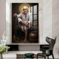 Sai Baba Glass Finish Vertical Wall Art