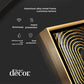 Golden Echoes Glass Finish Vertical Wall Art