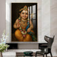 Lord kartikeya Swamy Glass Finish Vertical Wall Art