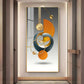Abstract Geometry Glass Finish Vertical Wall Art