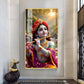 Bihari Ji Glass Finish Vertical Wall Art