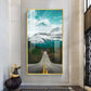 Nature's Gateway Road Glass Finish Vertical Wall Art
