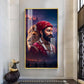 Real Warrior Chhatrapati Sambhaji Maharaj Glass Finish Vertical Wall Art