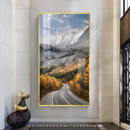 Path to Tranquility Glass Finish Vertical Wall Art