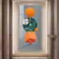 Orange Cube Glass Finish Vertical Wall Art