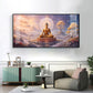 Morning Vibrance Buddha Glass Finish Horizontal Wall Art