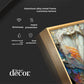Celestial Feather Glass Finish Vertical Wall Art