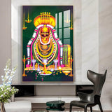 Thiru annamalaiyar Glass Finish Vertical Wall Art
