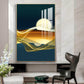 Modern Vista Glass Finish Vertical Wall Art