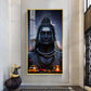 Lord Shiva Adiyogi Darshan Glass Finish Vertical Wall Art
