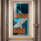 Z Abstraction Glass Finish Vertical Wall Art