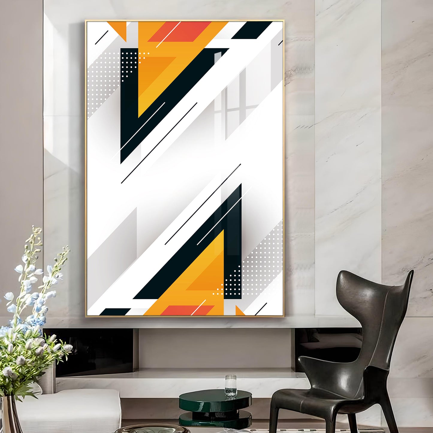 Infinite Perspectives Glass Finish Vertical Wall Art