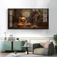 Buddha In Peace Glass Finish Horizontal Wall Art