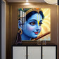 Shri Krishna Govind Glass Finish Square Wall Art