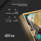 Geometric Luxe Living Glass Finish Vertical Wall Art