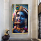 Krishna Flute Glass Finish Vertical Wall Art