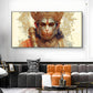 Shri Ram Bhakt Balaji Glass Finish Horizontal Wall Art