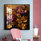 Petals in Harmony Glass Finish Square Wall Art
