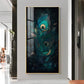 Buddha's Peaceful Retreat Glass Finish Vertical Wall Art